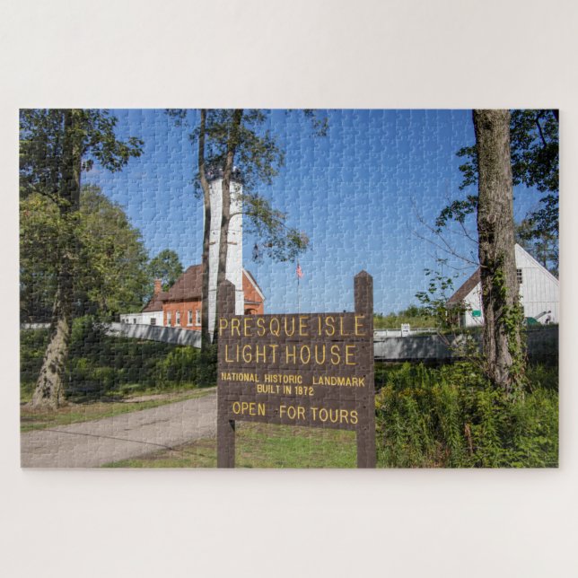 Presque Isle Lighthouse Jigsaw Puzzle (Horizontal)