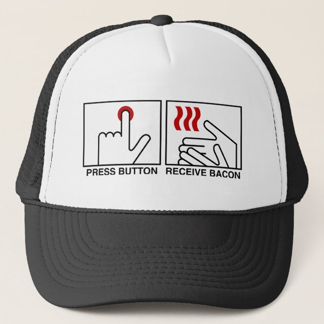 PRESS BUTTON RECEIVE BACON Hat (Front)