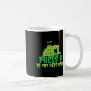 Press F To Pay Respects Zombie Gamer Meme Hallowee Coffee Mug