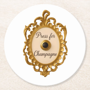 Press for Champagne Bar Cart Veuve Coaster