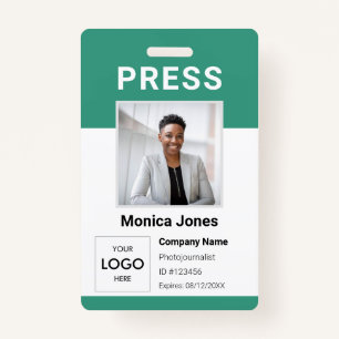 Press Logo Photo Professional Badge ID Badge