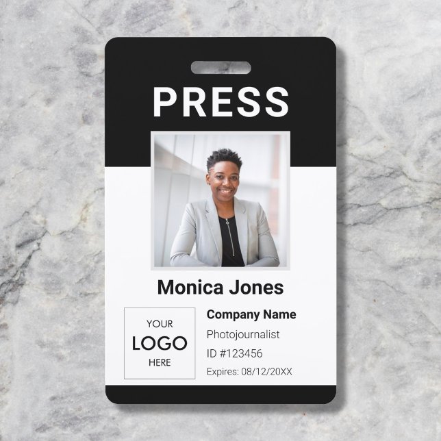 Press Logo Photo QR Code Professional Badge ID Badge (Creator Uploaded)