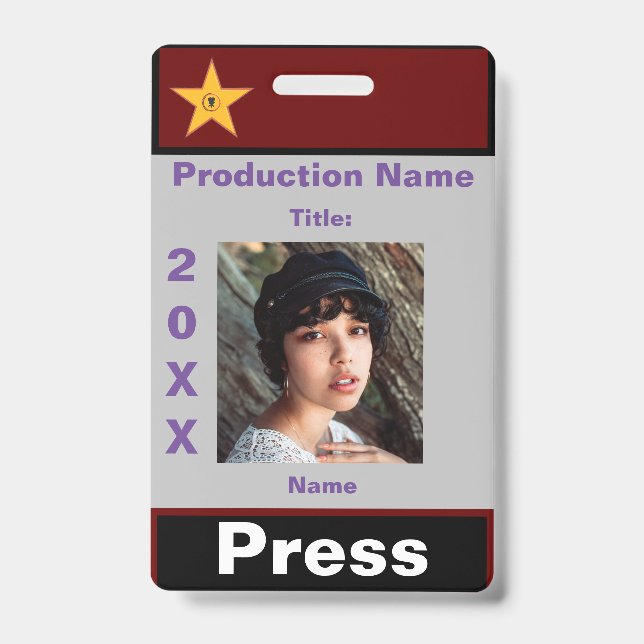 Press Pass-1 ID Badge (Front)