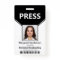Press Pass Photo and Bar Code ID Badge