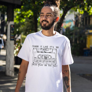 Press Play on the Past – 90s Stereo Soul Retro Cas T-Shirt