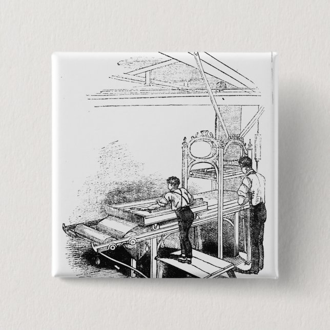 Press-printing 15 Cm Square Badge (Front)