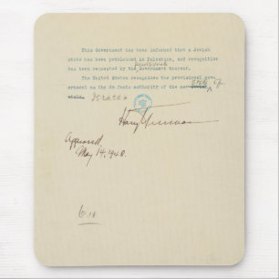 Press Release Announcing US Recognition of Israel Mouse Pad