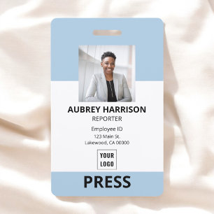 Press Simple Corporate Photo ID ID Badge