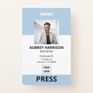 Press Simple Corporate Photo ID ID Badge
