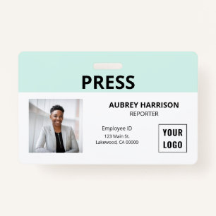 Press Simple Photo ID ID Badge