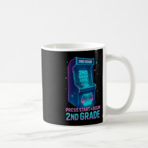 Press Start 2nd Grade Gamer Kids Level Up Fun 1 Coffee Mug