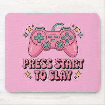 Press Start to Slay – Gamer Girl Kawaii Mousepad