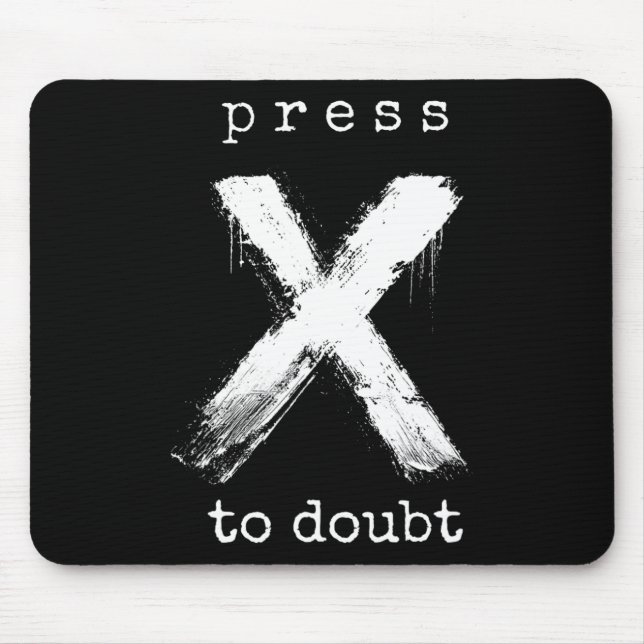 Press X To Doubt Meme  Mouse Pad (Front)