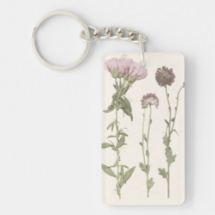 Pressed Blooms - Pink Key Ring