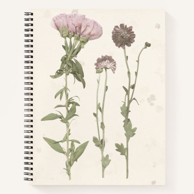 Pressed Blooms - Pink Notebook (Front)
