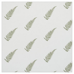 Pressed Botanical Fern Leaf Any Background Colour Fabric