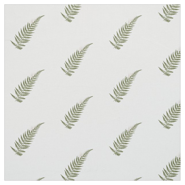Pressed Botanical Fern Leaf Any Background Colour Fabric (Swatch)