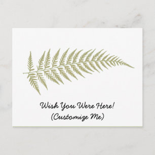 Pressed Botanical Fern Leaf - Choose Any Colour Postcard