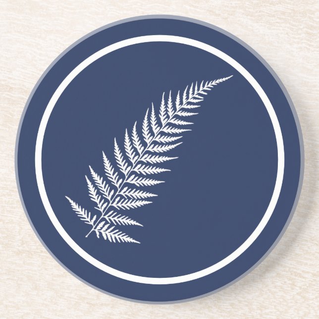 Pressed Botanical Fern Leaf - Mix and Match Colour Coaster (Front)