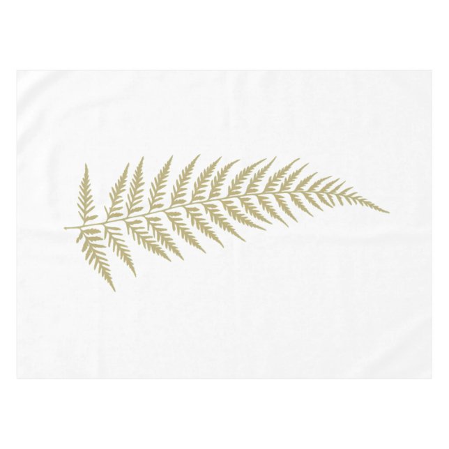 Pressed Botanical Fern Leaf - Mix and Match Colour Tablecloth (Front (Horizontal))