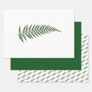 Pressed Botanical Fern Leaf - Mix and Match Colour Wrapping Paper Sheet
