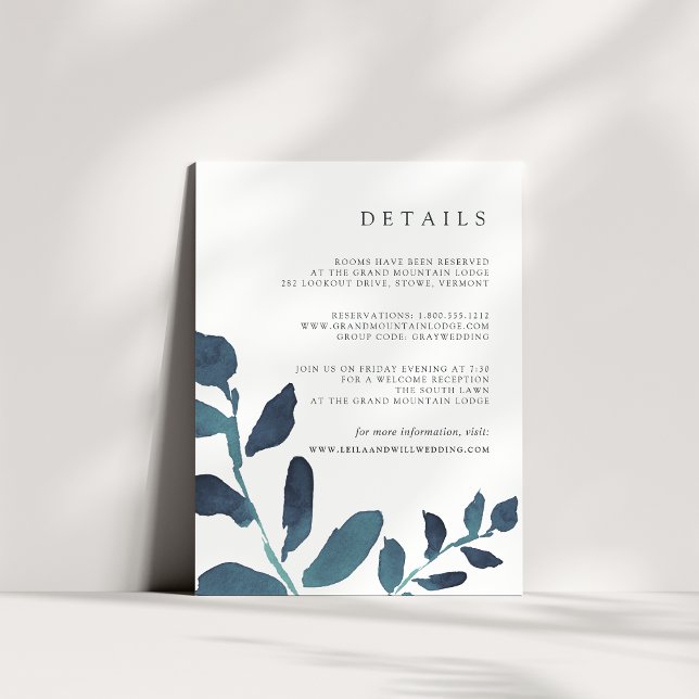 Pressed Botanical Guest Information Card (Creator Uploaded)