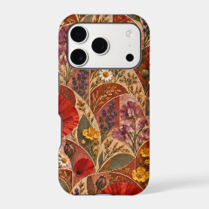 Pressed Botanical Mosaic Boho Floral iPhone Case