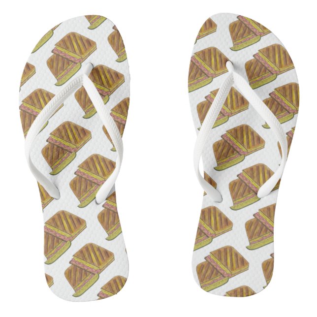 Pressed Cuban Sandwich Ham Cheese Salami PIckle Thongs (Footbed)