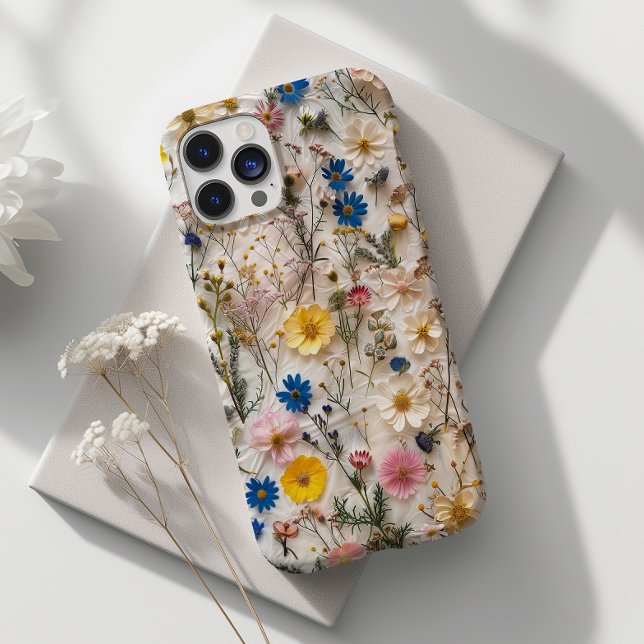 Pressed Daisy Flower Real Floral Botanical Case-Mate iPhone Case (Creator Uploaded)