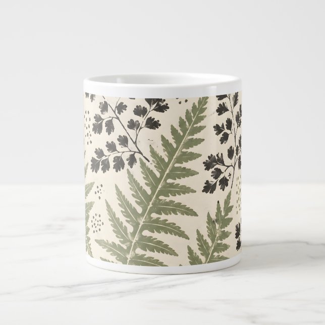 Pressed Fern Archive Vintage Botanicals Large Coffee Mug (Front)