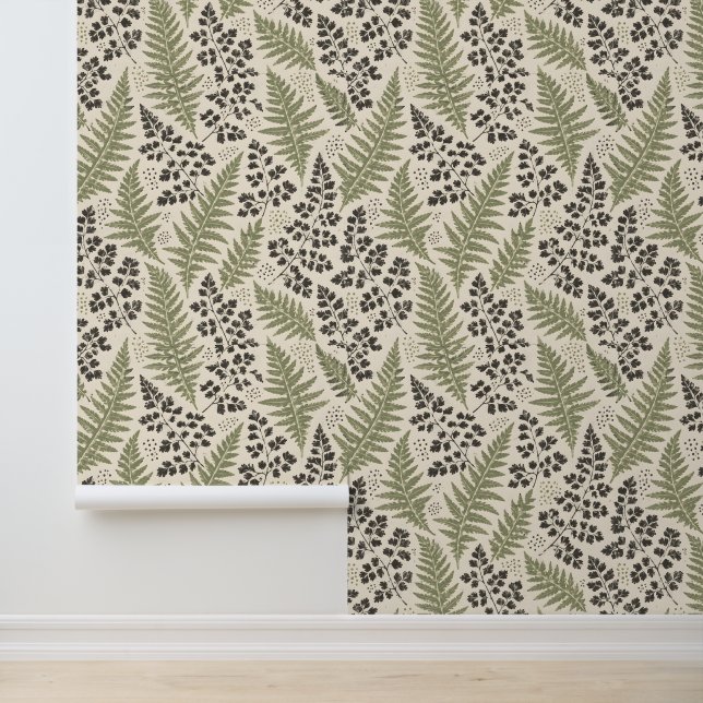 Pressed Fern Archive Vintage Botanicals Wallpaper (Application)