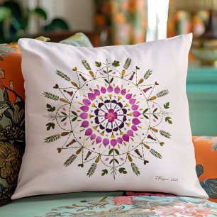 Pressed Flower Art by S. Frigui From the Original Cushion