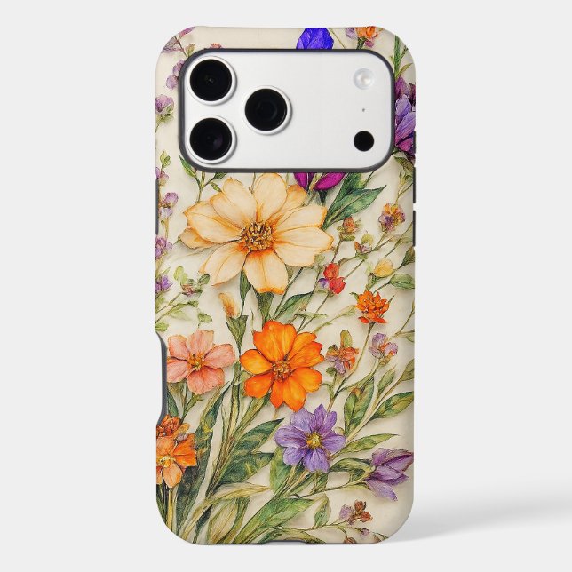 Pressed Flower Art iPhone Case (Back)