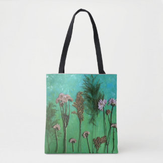 Pressed Flower Art Tote