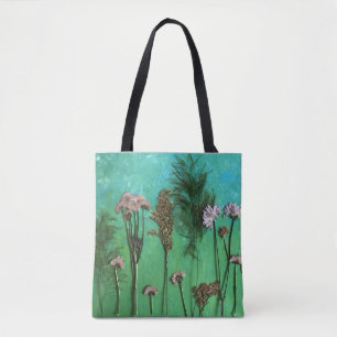Pressed Flower Art Tote Bag
