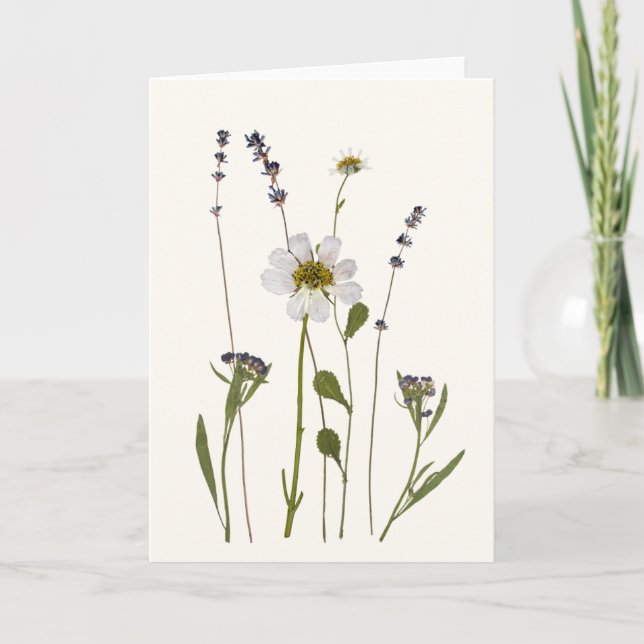 Pressed Flower Greeting Card  (Front)