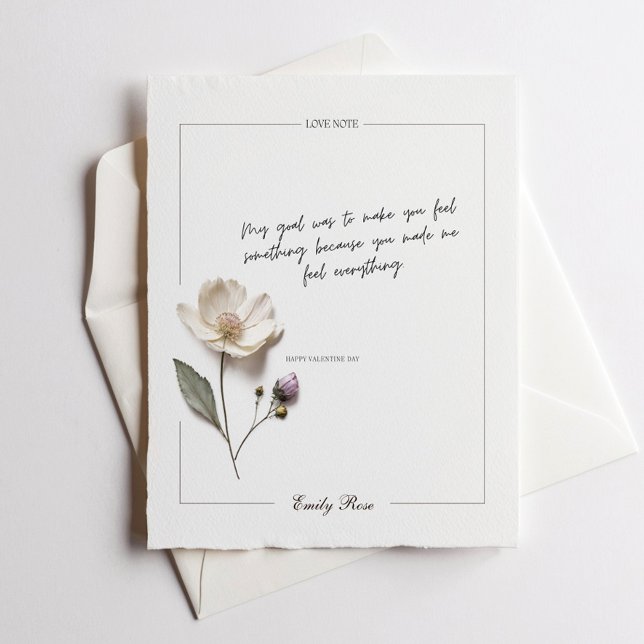 Pressed Flower Personalised Stationery Note Card (Creator Uploaded)