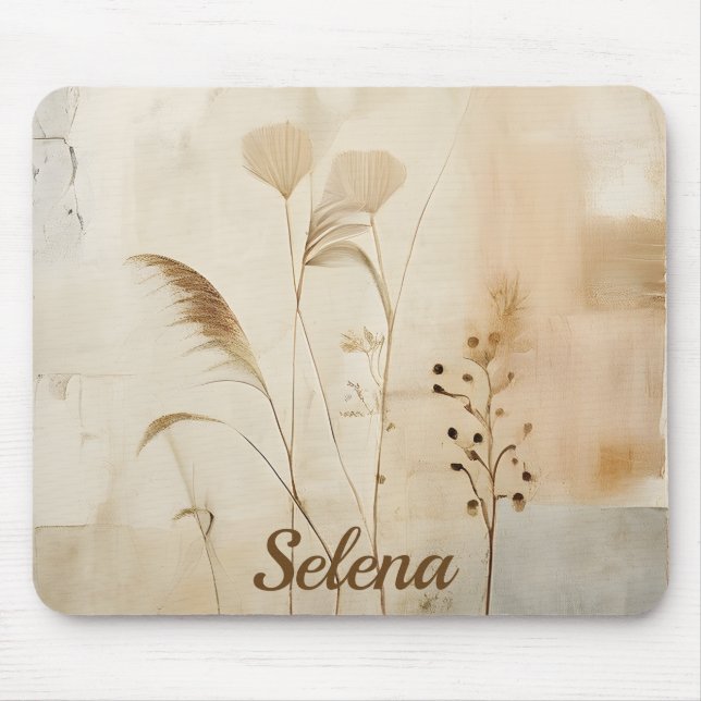 Pressed Flowers and Grass Mouse Pad (Front)