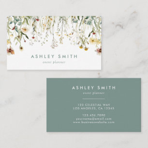 Pressed Flowers Business Card
