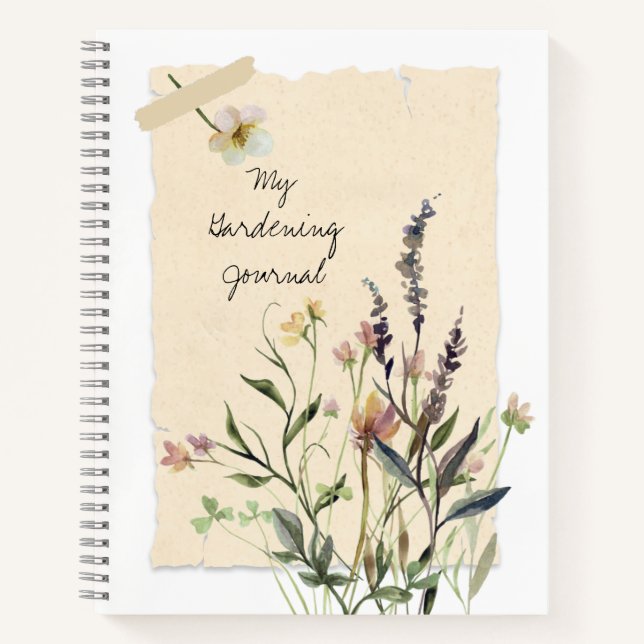 Pressed flowers Gardening Journal (Front)
