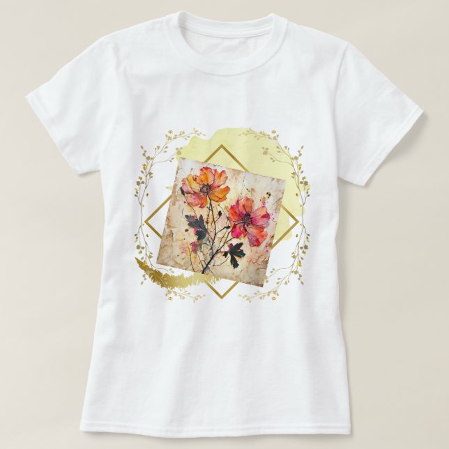 Pressed Flowers T-Shirt (Design Front)