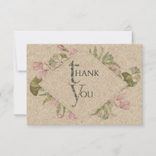 Pressed Flowers Thank You Card