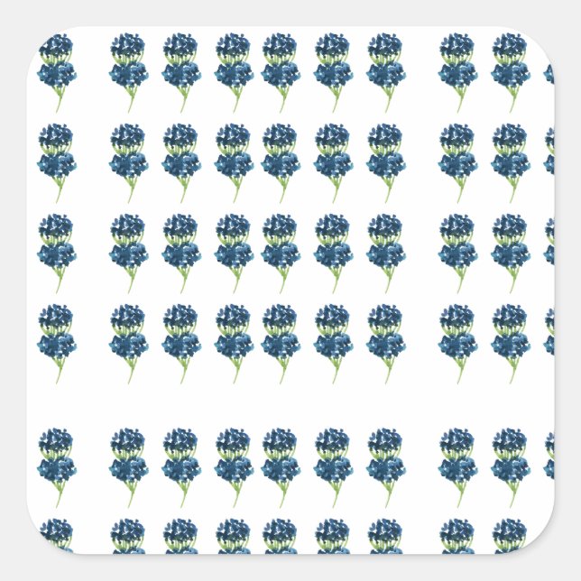 Pressed Flowers Tshirt, Boho Wildflowers Square Sticker (Front)