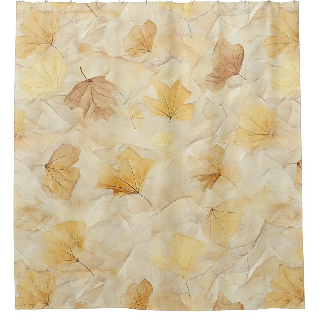 Pressed Leaf Harmony – Vintage Botanical (3) Shower Curtain (Front)