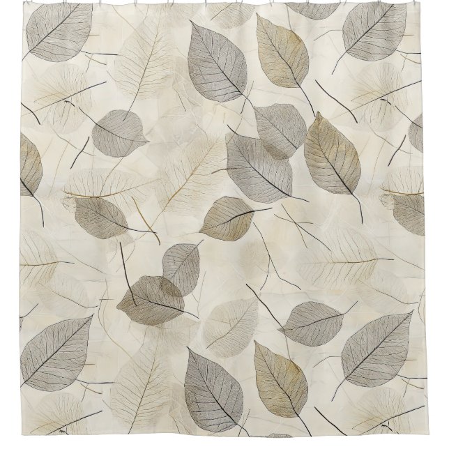 Pressed Leaf Harmony – Vintage Botanical (7) Shower Curtain (Front)
