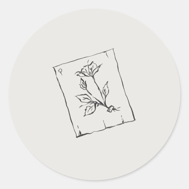Pressed Rose- Regency Correspondence Classic Round Sticker (Front)