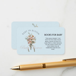 Pressed Wildflower Baby in Bloom Boho Baby Shower Enclosure Card