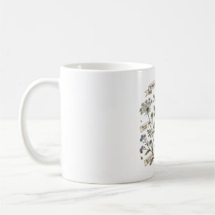 Pressed Wildflowers Herbarium Vintage Botanical Co Coffee Mug