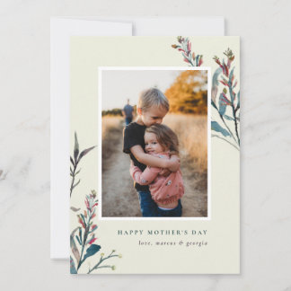 Pressed Wildflowers Mother's Day Card