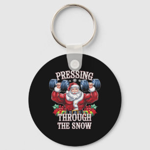 Pressing Through The Snow Santa Claus Christmas Gy Key Ring
